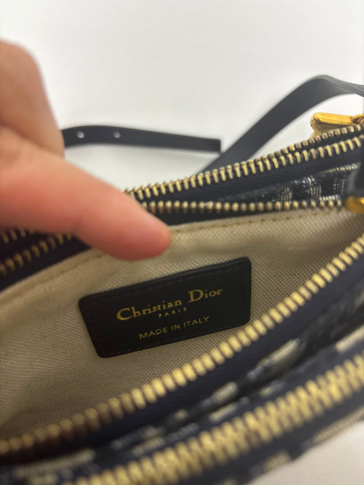 Christian Dior Saddle Triple Zip Pouch